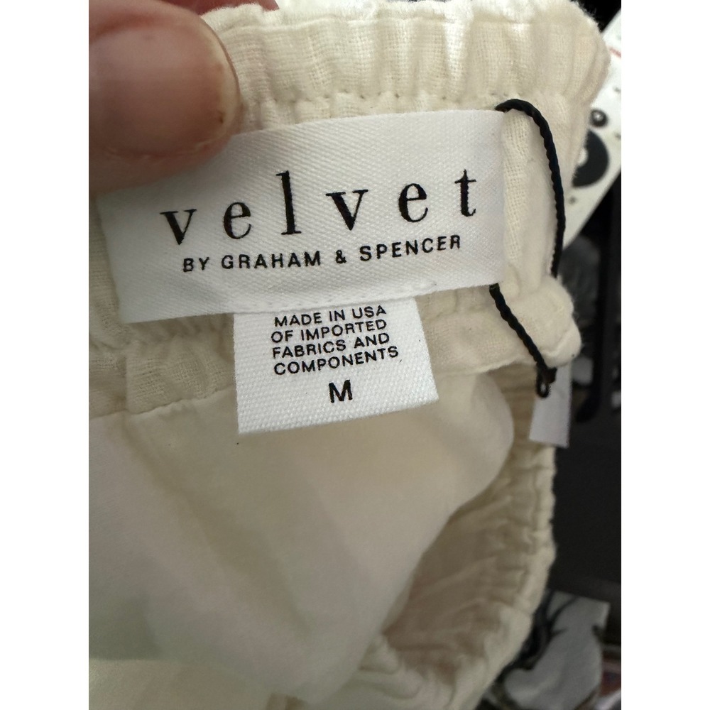 Velvet by Graham & Spencer Cream Linen Bubble Hem Maxi Skirt Medium NWT - Picture 6 of 8